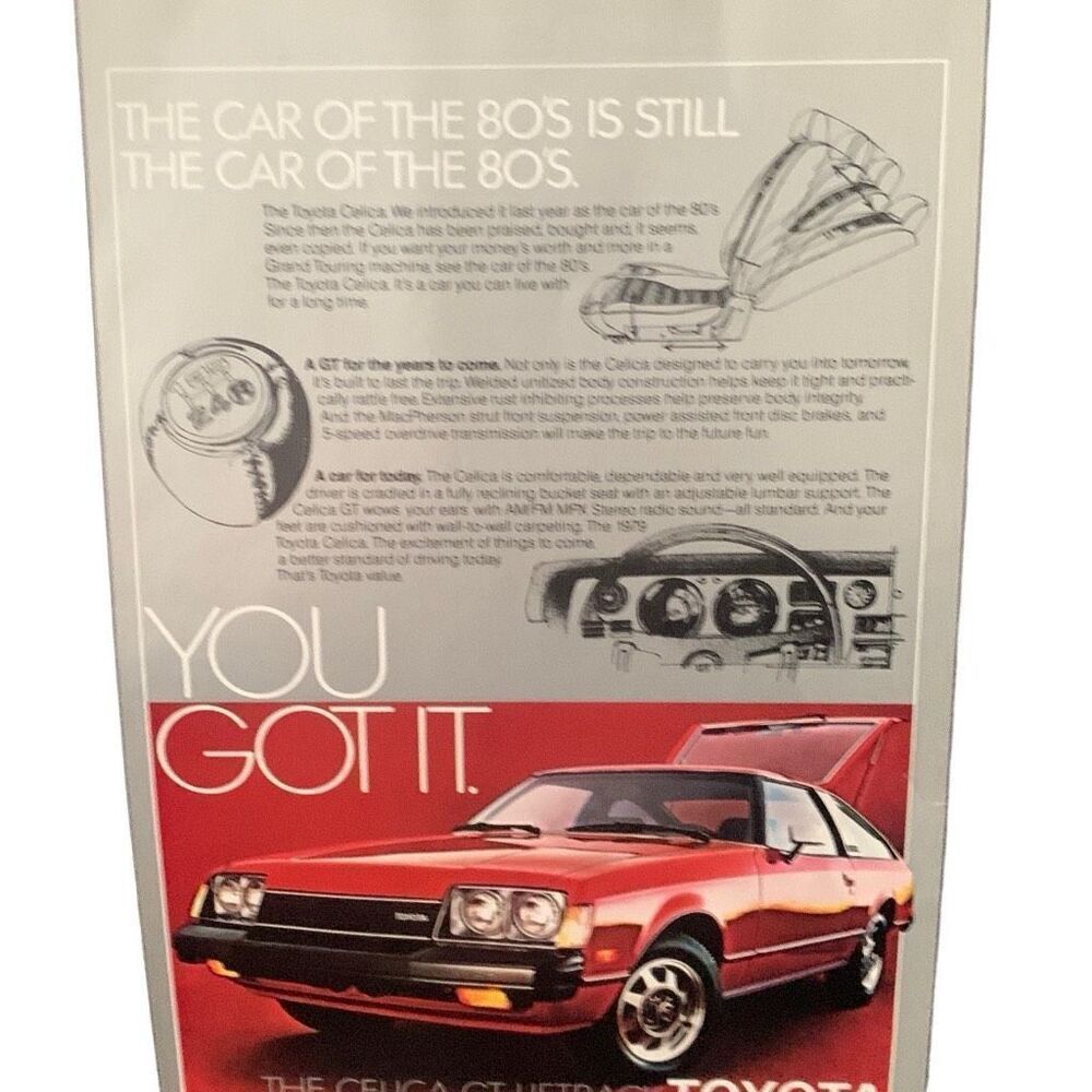 Vintage 1978 Toyota Celica Liftback The Car of the 80’s Ad Advertisment